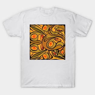 Rooster Dekooning Pattern T-Shirt